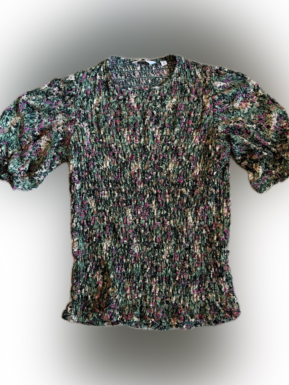 Reitmans Smocked Floral Top Size S
